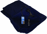 12 Volt Navy Blue Heated Fleece Travel Blanket
