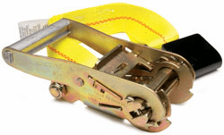 2" Fixed End Replacement Ratchet Strap with Flat Hook and Buckle