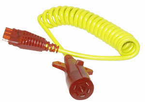 3 Feet Heavy Duty Nite-Glow Flex-Coil 6 Pole Round Adapter
