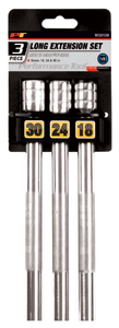 Performance Tool 3 Piece 1/2" Drive Long Extension Set