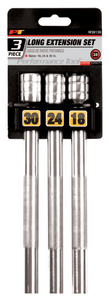 Performance Tool 3 Piece 3/8" Drive Long Extension Set