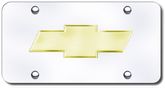 3D 24K Gold Chevy Logo Stainless Steel License Plate