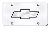 3D Chrome & Black Chevy Logo Stainless Steel License Plate