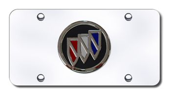3D Chrome Black & Colored Buick Logo Stainless Steel License Plate