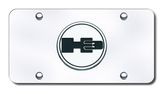 3D Chrome & Black Hummer H3 Logo Stainless Steel License Plate
