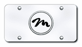 3D Chrome & Black Mazda Miata Logo Stainless Steel License Plate