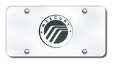 3D Chrome & Black Mercury Logo Stainless Steel License Plate