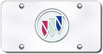 3D Chrome Buick Colored Logo Stainless Steel License Plate