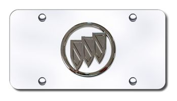 3D Chrome Buick Logo Stainless Steel License Plate