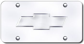 3D Chrome Chevy Logo Stainless Steel License Plate