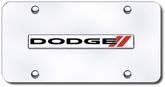 3D Chrome Dodge Colored Name Plate Stainless Steel License Plate