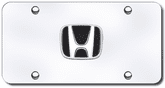 3D Chrome Honda Logo Stainless Steel License Plate