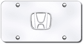 3D Chrome Honda Logo Stainless Steel License Plate