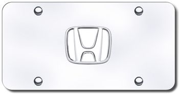 3D Chrome Honda Logo Stainless Steel License Plate