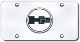 3D Chrome Hummer H2 Colored Logo Stainless Steel License Plate