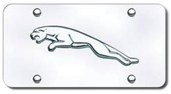 3D Chrome Jaguar Logo Stainless Steel License Plate