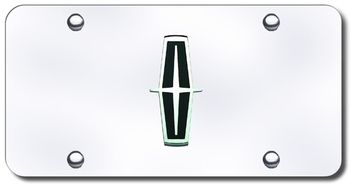 3D Chrome Lincoln Logo Stainless Steel License Plate
