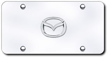 3D Chrome Mazda Logo Stainless Steel License Plate
