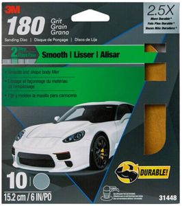 3M 180 Grit 6" Sanding Disc (10 Pack)