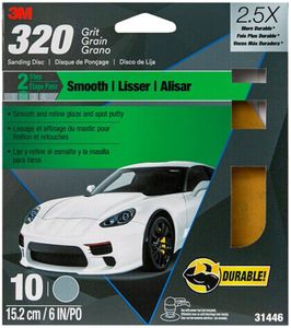 3M 320 Grit 6" Sanding Disc (10 Pack)