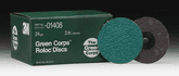 3M Green Corps 3" Roloc Discs 24 Grit (25 Pack)