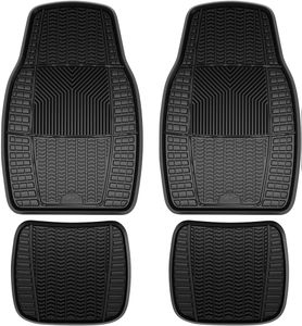 Armor All 4 Piece Heavy Duty Black Rubber Floor Mat Set
