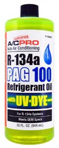 A/C Pro R-134a PAG 100 Refrigerant Oil With UV Dye (32 oz)