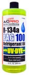 A/C Pro R-134a PAG 100 Refrigerant Oil With UV Dye (32 oz)