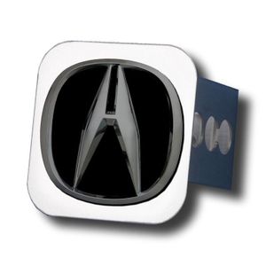 Black Pearl Acura Logo Black Fill Stainless Steel Hitch Plug
