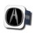 Black Pearl Acura Logo Black Fill Stainless Steel Hitch Plug