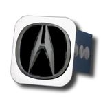 Black Pearl Acura Logo Black Fill Stainless Steel Hitch Plug