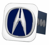 Chrome Acura Logo Blue Fill Stainless Steel Hitch Plug