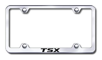 Acura TSX Laser Etched Stainless Steel Wide License Plate Frame