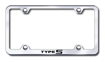 Acura Type-S Laser Etched Stainless Steel Wide License Plate Frame