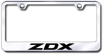 Acura ZDX Laser Etched Stainless Steel License Plate Frame