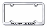Acura ZDX Laser Etched Stainless Steel Wide License Plate Frame