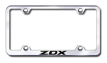 Acura ZDX Laser Etched Stainless Steel Wide License Plate Frame