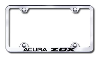 Acura ZDX Laser Etched Stainless Steel Wide License Plate Frame