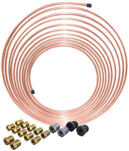 AGS Nickel Copper Brake Line Coil & Tube Nut Kit