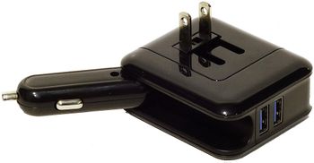 12V 2-in-1 USB Travel & Home Charger