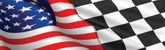American Checkered Flag Rear Window Decal