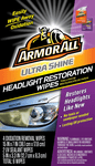 Armor All Ultra Shine Headlight Restoration Wipes (6 Wipes)