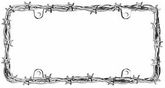 Barbed Wire II Chrome License Plate Frame