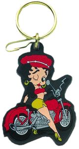 Betty Boop On Motorcycle Key Chain