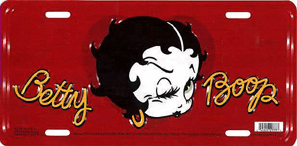 Betty Boop Stamped Metal Tag