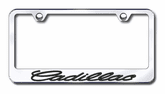 Black 3D Cadillac Logo Stainless Steel License Plate Frame
