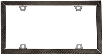 Black Chrome Carbon Fiber II License Plate Frame