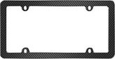 Black/Chrome Fiber License Plate Frame
