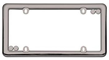 Black Chrome Nouveau License Plate Frame