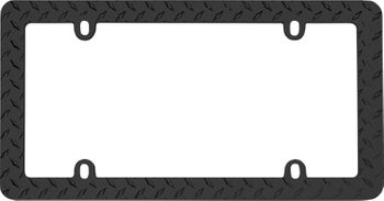 Black Diamond Plate License Plate Frame